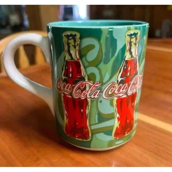 Coca Cola Other - Retro Inspired Vintage Coca Cola Beverage Bottle Coffee Mug Blue Green Collector